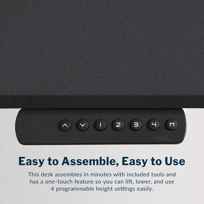 Classic Electric Standing Desk - desk Height Adjustable Sit/Stand Desk - Dual Motor with Memory Presets, Stable T-Style Legs - Gaming or Home Office Workstation - 60”X30”, Black/Black