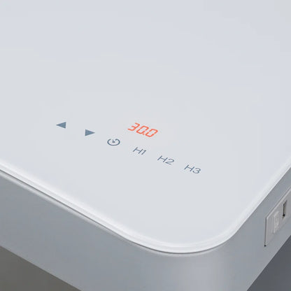 Babin Adjustable Glass Top Metal Base Standing Desk