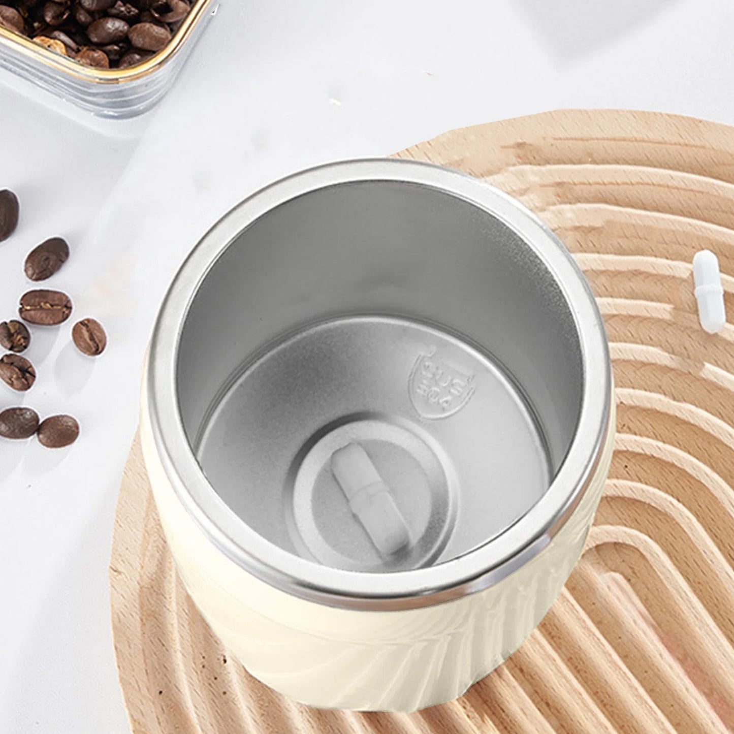 Self Stirring Cup Clearance,Rechargeable Self Heating Coffee Mug,Travel Cup for Home Coffee Milk,Stainless Steel Self Mixing Cup