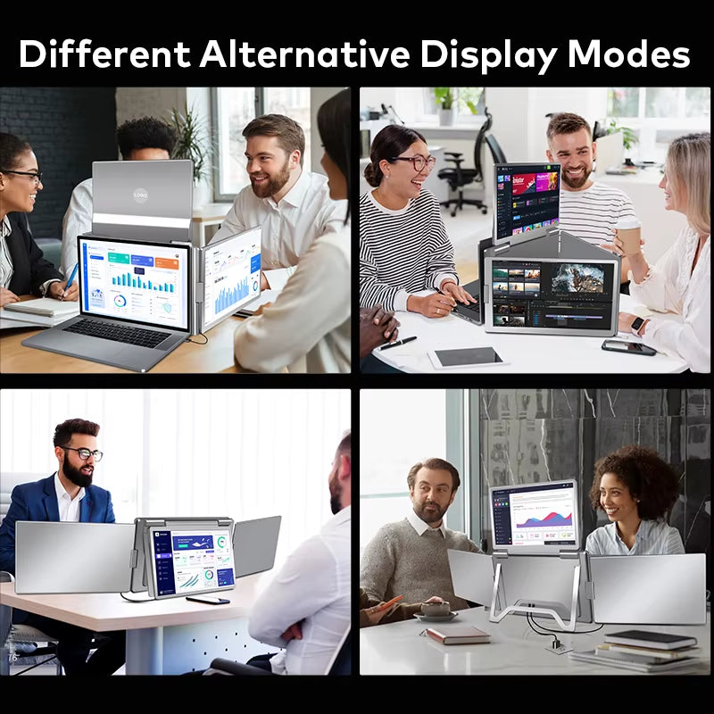 Top-Ranking Portable Monitor 15.6 Inch Lcd Display Extended Triple Screen 1080P Quad Monitor Extender Used Travel Gaming