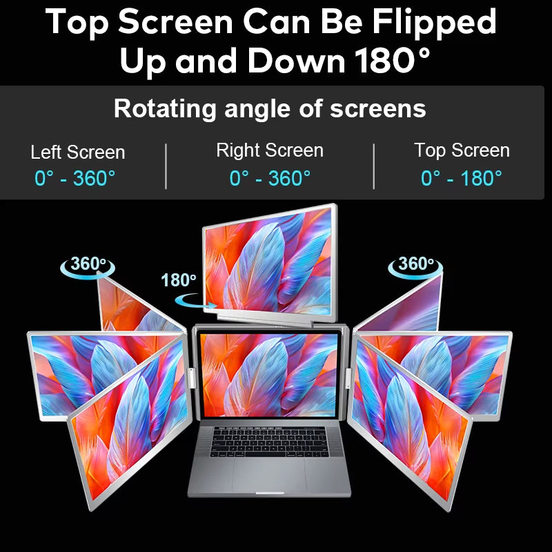Top-Ranking Portable Monitor 15.6 Inch Lcd Display Extended Triple Screen 1080P Quad Monitor Extender Used Travel Gaming