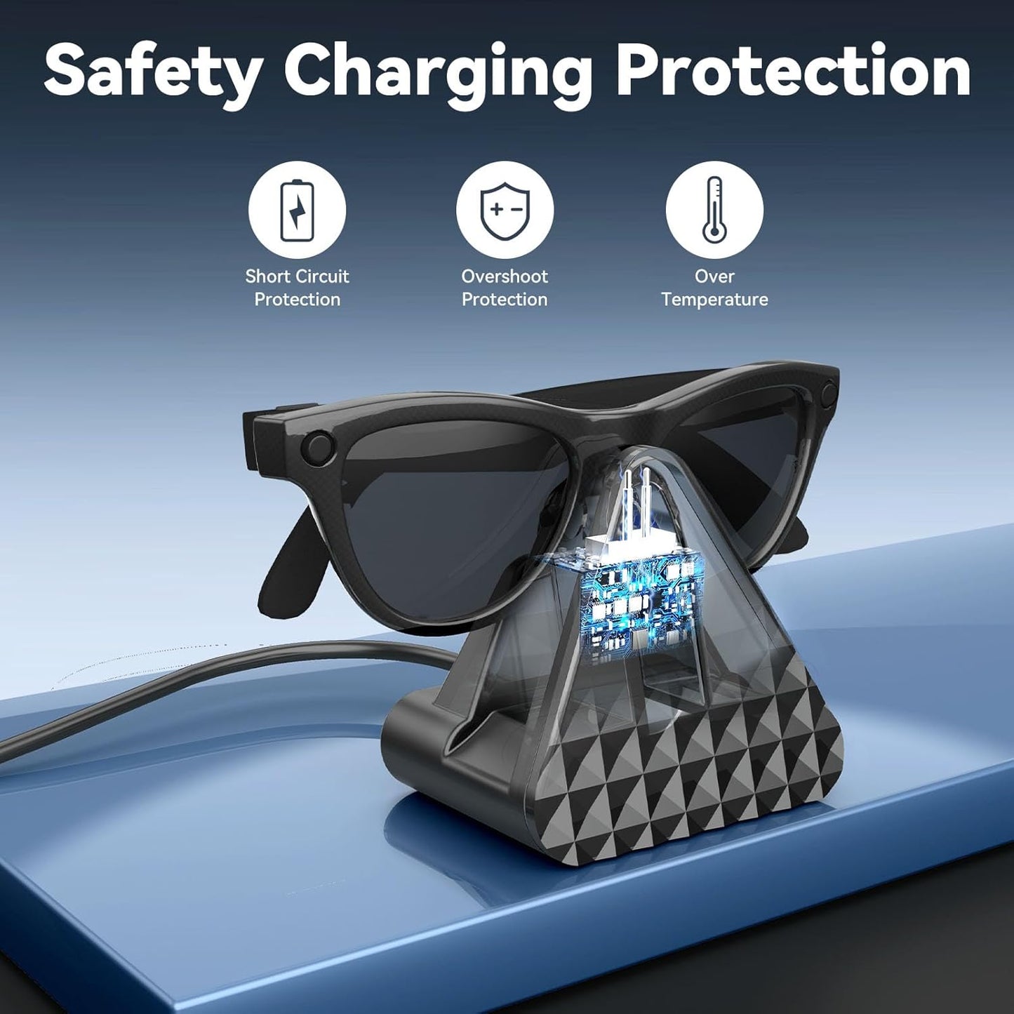 Charging Station for Ray Ban Meta - Replacement Charger for Ray-Ban Meta Glasses