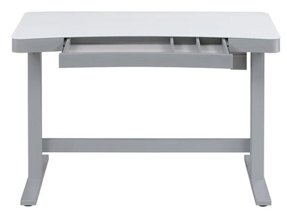 Babin Adjustable Glass Top Metal Base Standing Desk