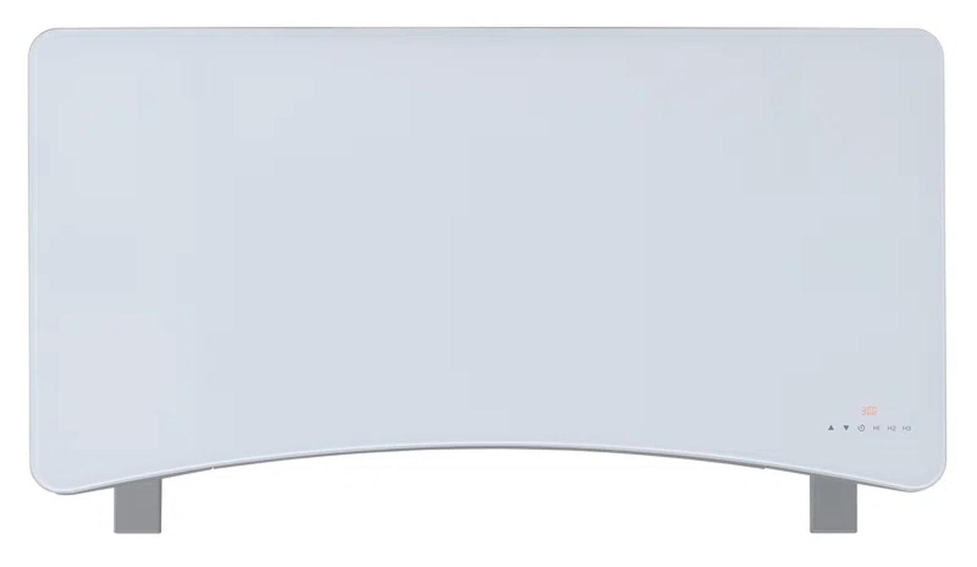 Babin Adjustable Glass Top Metal Base Standing Desk