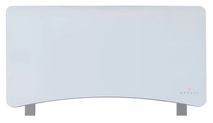 Babin Adjustable Glass Top Metal Base Standing Desk